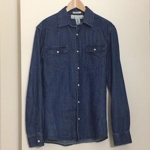 H&M Medium Wash Denim Shirt
